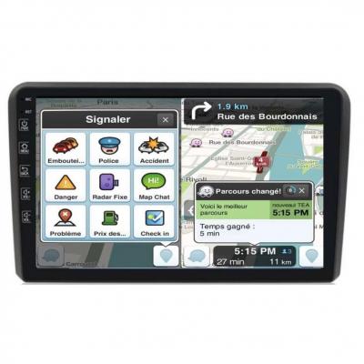 Autoradio full tactile GPS Bluetooth Android & Apple Carplay Audi A3 8P,S3,RS3,Sportback + caméra de recul