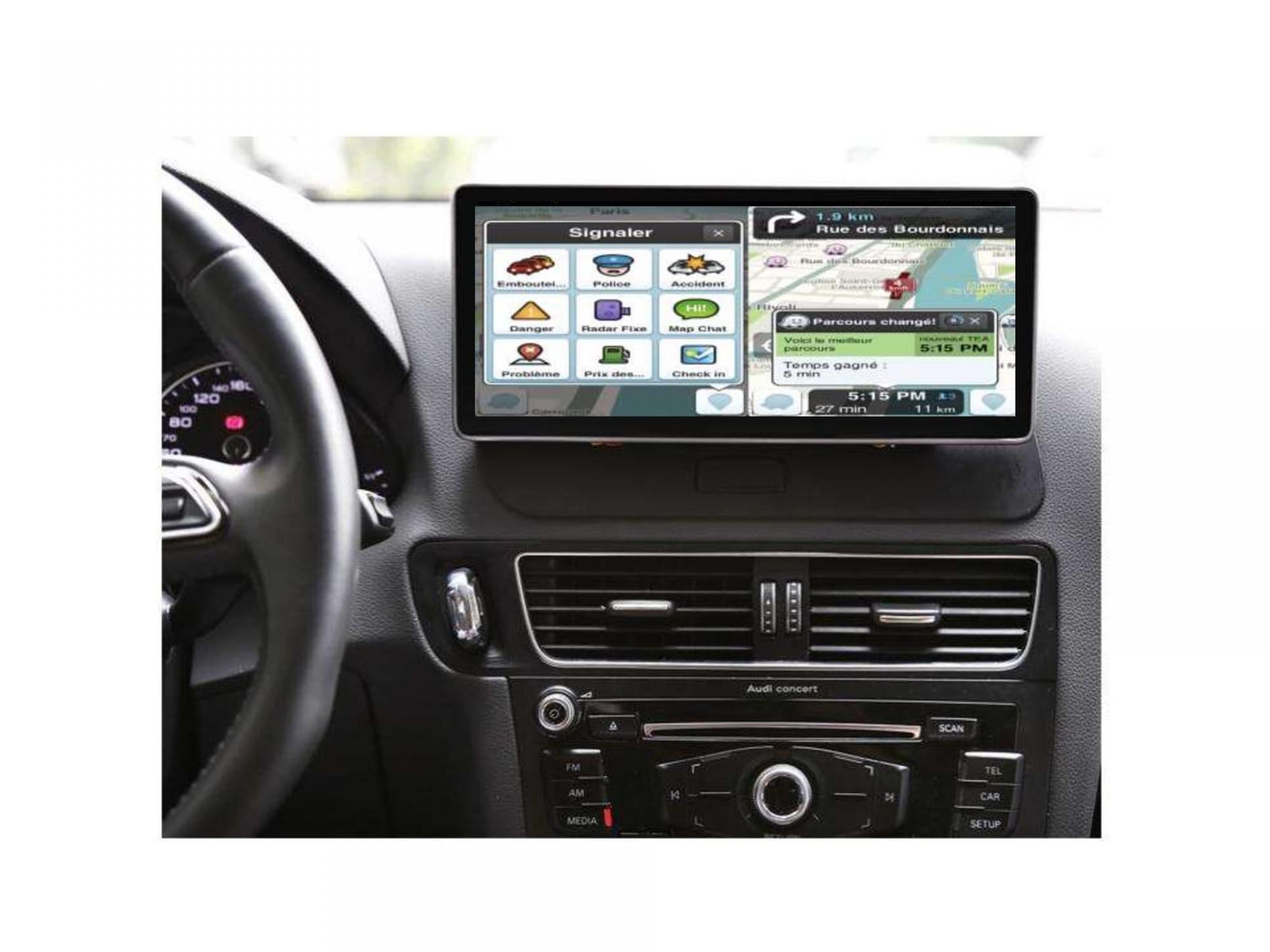 Autoradio tactile GPS Bluetooth Android & Apple Carplay Audi Q5 de 2009 à  2018 + caméra de recul