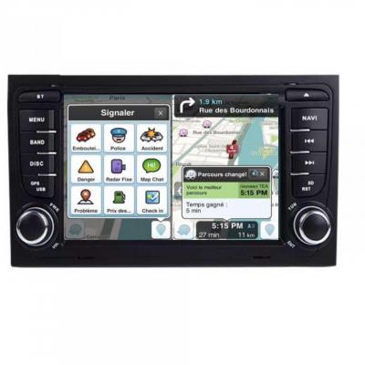 Autoradio tactile GPS Bluetooth Android & Apple Carplay Audi A4 de 2001 à 2008 + caméra de recul