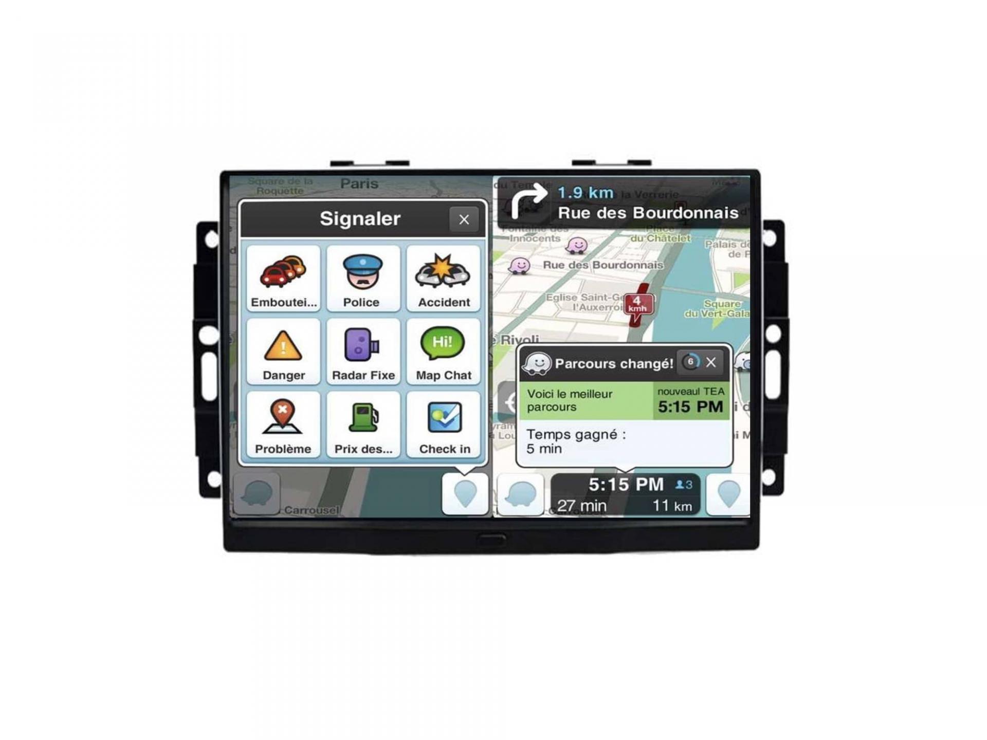 Autoradio full tactile gps bluetooth android apple carplay jeep grand cherokee compass commander 3