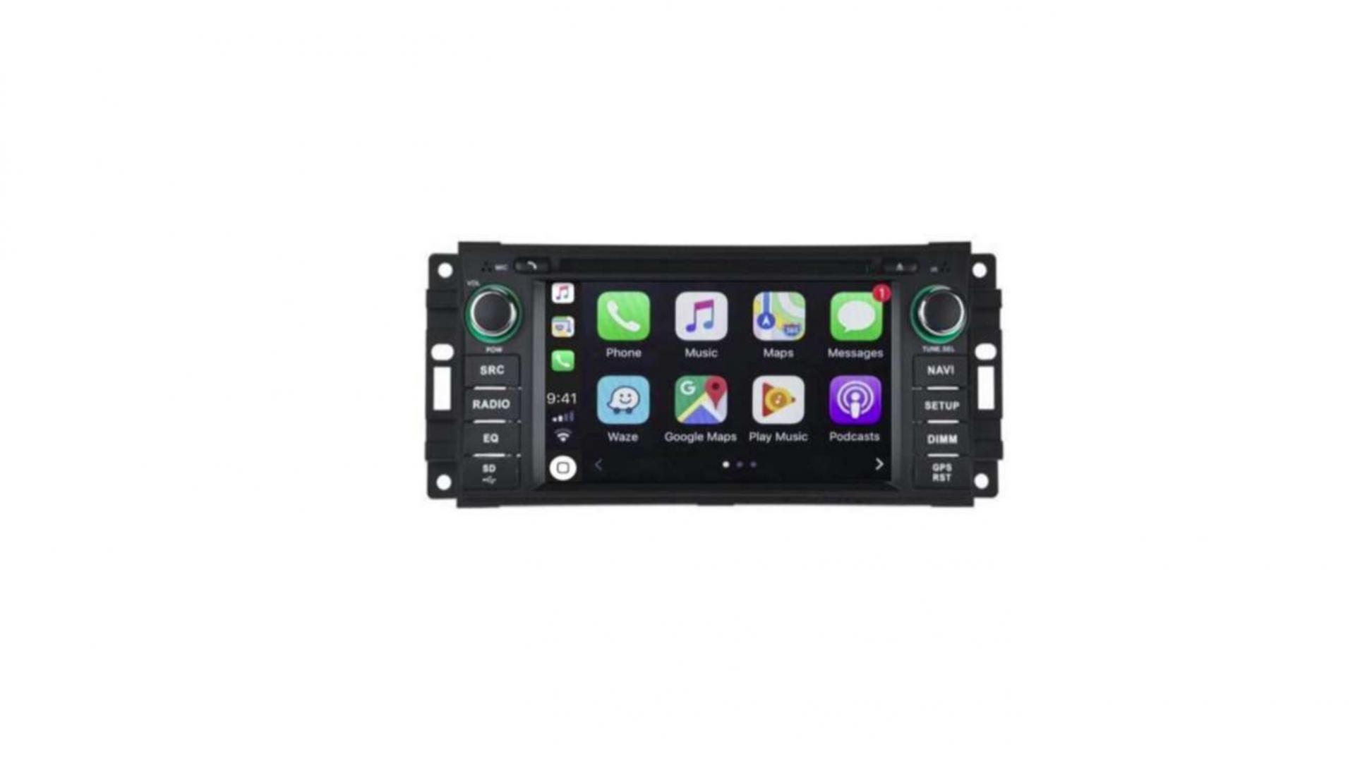 Autoradio full tactile gps bluetooth android apple carplay jeep grand cherokee compass commander 6