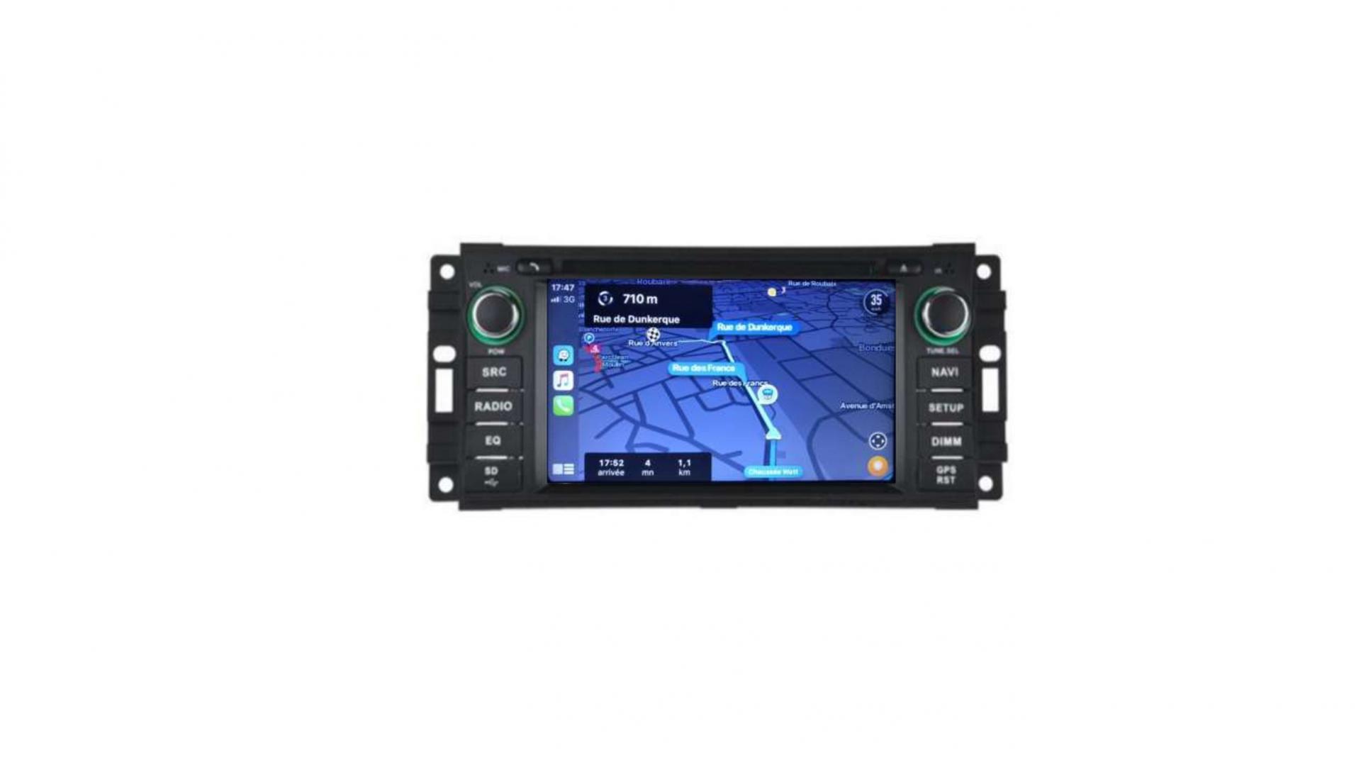 Autoradio full tactile gps bluetooth android apple carplay jeep grand cherokee compass commander 8