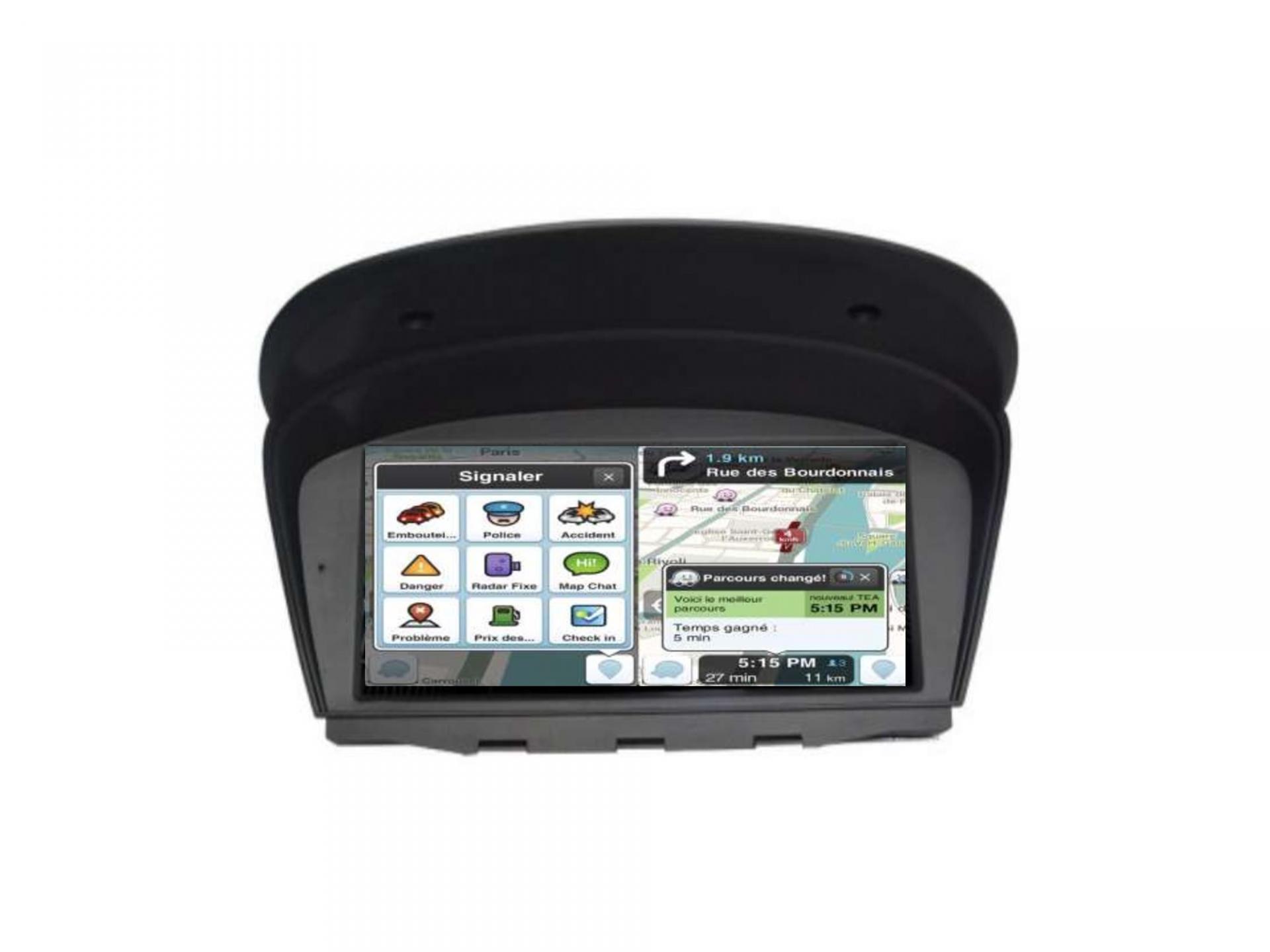 Autoradio full tactile GPS Bluetooth Android & Apple Carplay BMW Série 5  M5, E60, Série 6 E63, E64 ,Série 3 E90 + caméra de recul