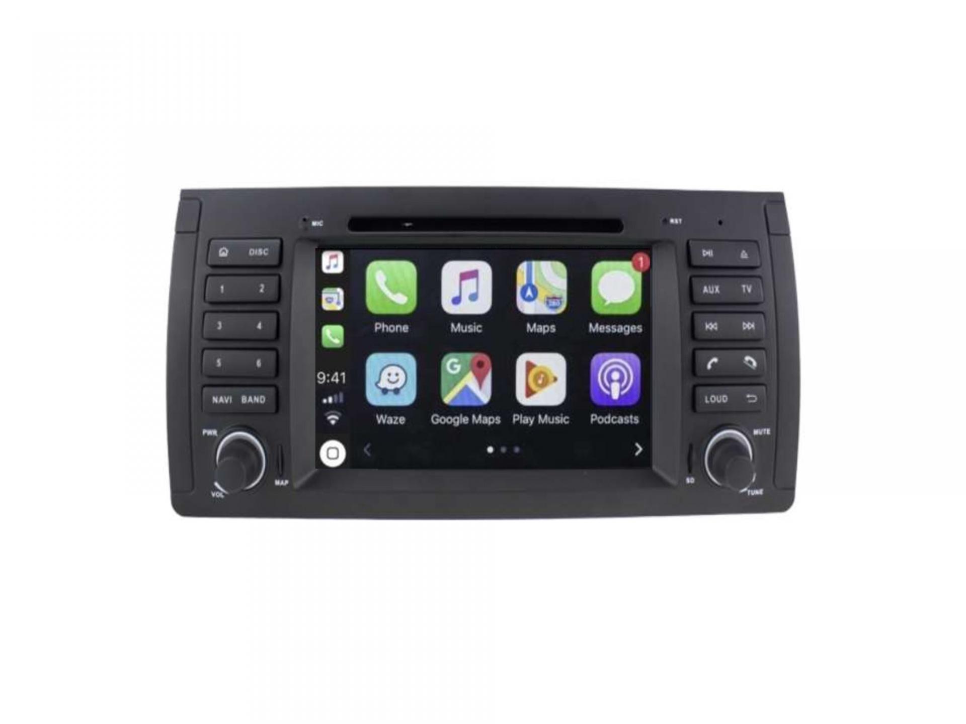 Autoradio gps carplay android auto bluetooth range rover bmw serie 5 e39 m5 x5 e53 serie 7 e38 3