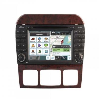 Autoradio tactile GPS Bluetooth Android & Apple Carplay Mercedes Classe S W220, Classe CL W215 + caméra de recul