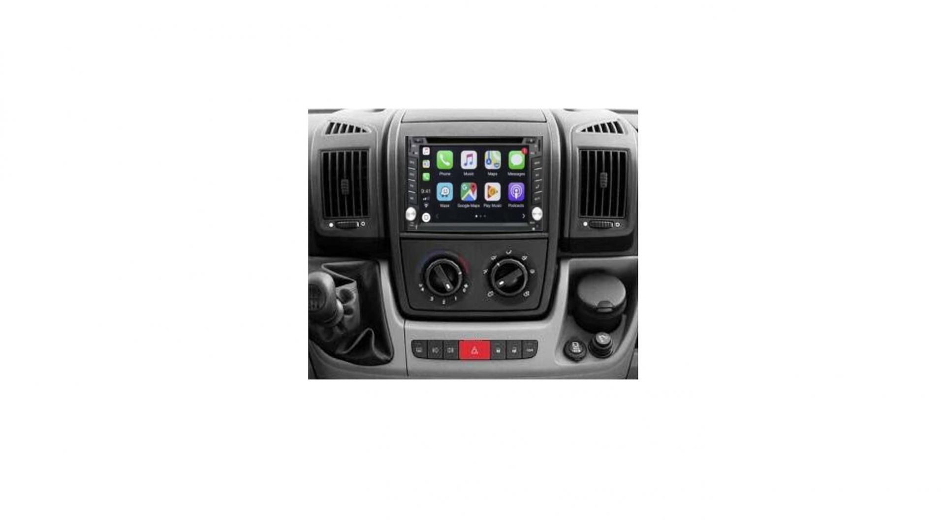 Autoradio tactile GPS Bluetooth Android & Apple Carplay Fiat Ducato jusqu'à  2011 et camping-car de 2007 à 2023 + caméra de recul