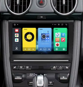 Autoradio Porsche Boxster, Cayman, 911,997 et 987 de 2005 à 2012 full tactile noir GPS Bluetooth Android & Apple Carplay + caméra
