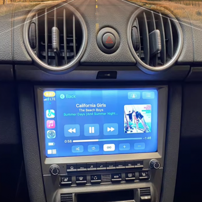 Autoradio Porsche Boxster, Cayman, 911,997 et 987 de 2005 à 2012  gris avec boutons tactile GPS Bluetooth Android & Apple Carplay + caméra de recul