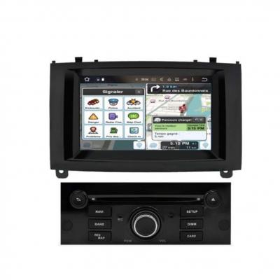 Autoradio noir full tactile GPS Bluetooth Android & Apple Carplay Peugeot 407 de 2004 à 2010 + caméra de recul