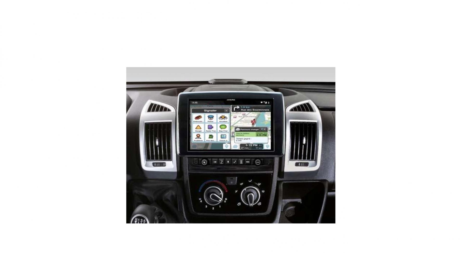 Autoradio full tactile GPS Bluetooth Android & Apple Carplay Fiat jusqu'à  2011 et camping-car de 2007 à 2023 + caméra de recul + caméra de recul