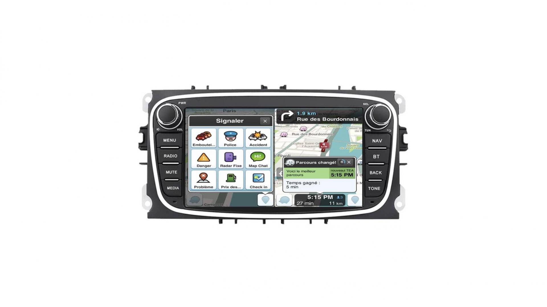 Autoradio tactile GPS Bluetooth Android & Apple Carplay Ford Focus