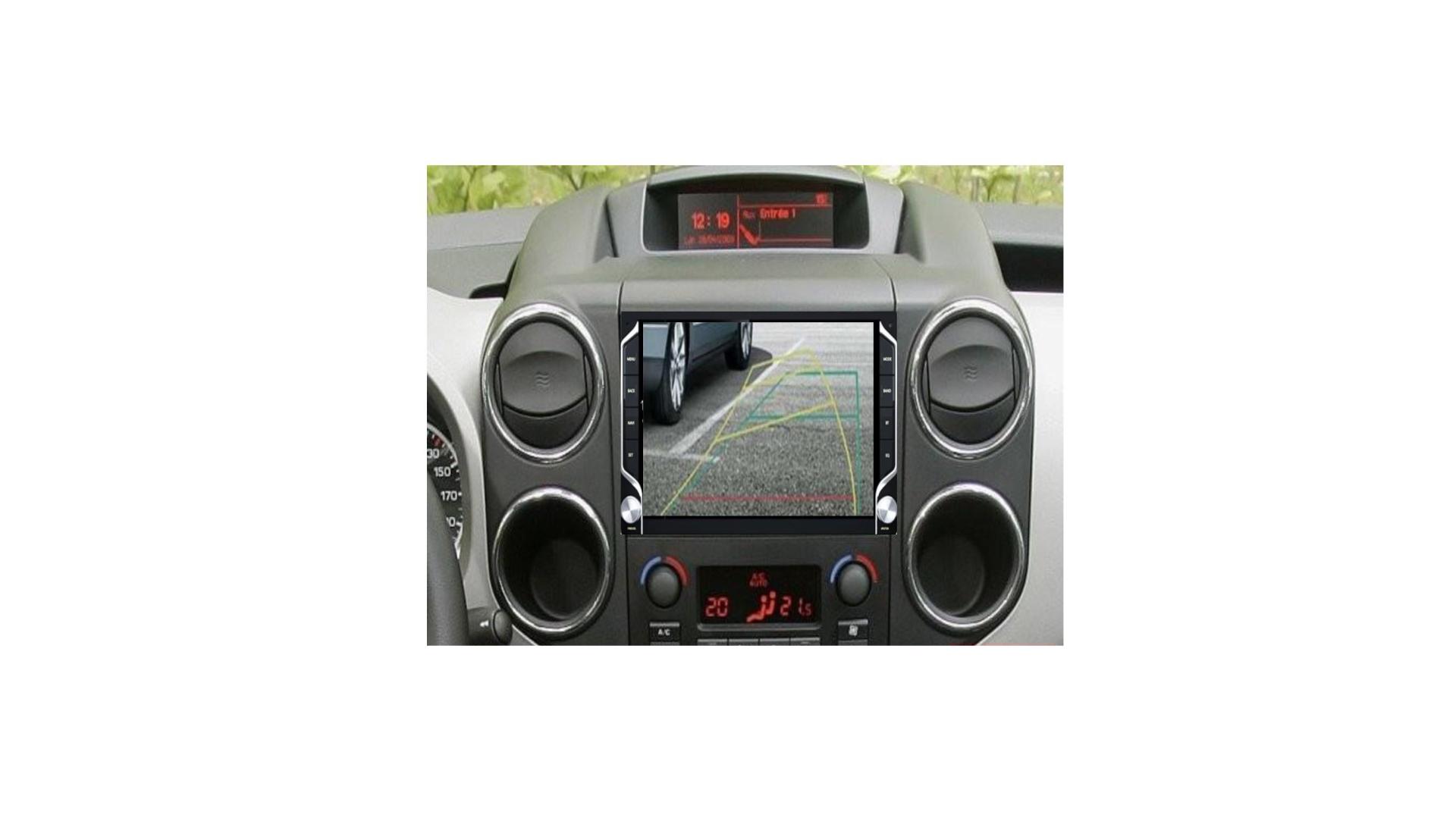 Autoradio tactile GPS Bluetooth Android & Apple Carplay Partner et Tepee de  2008 à 2019 + camera de recul