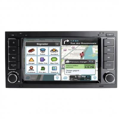 Autoradio tactile GPS Bluetooth Android Apple Carplay VW Touareg, Transporter T5 jusqu’à 2009 + T5 California jusqu’à 2012 + caméra