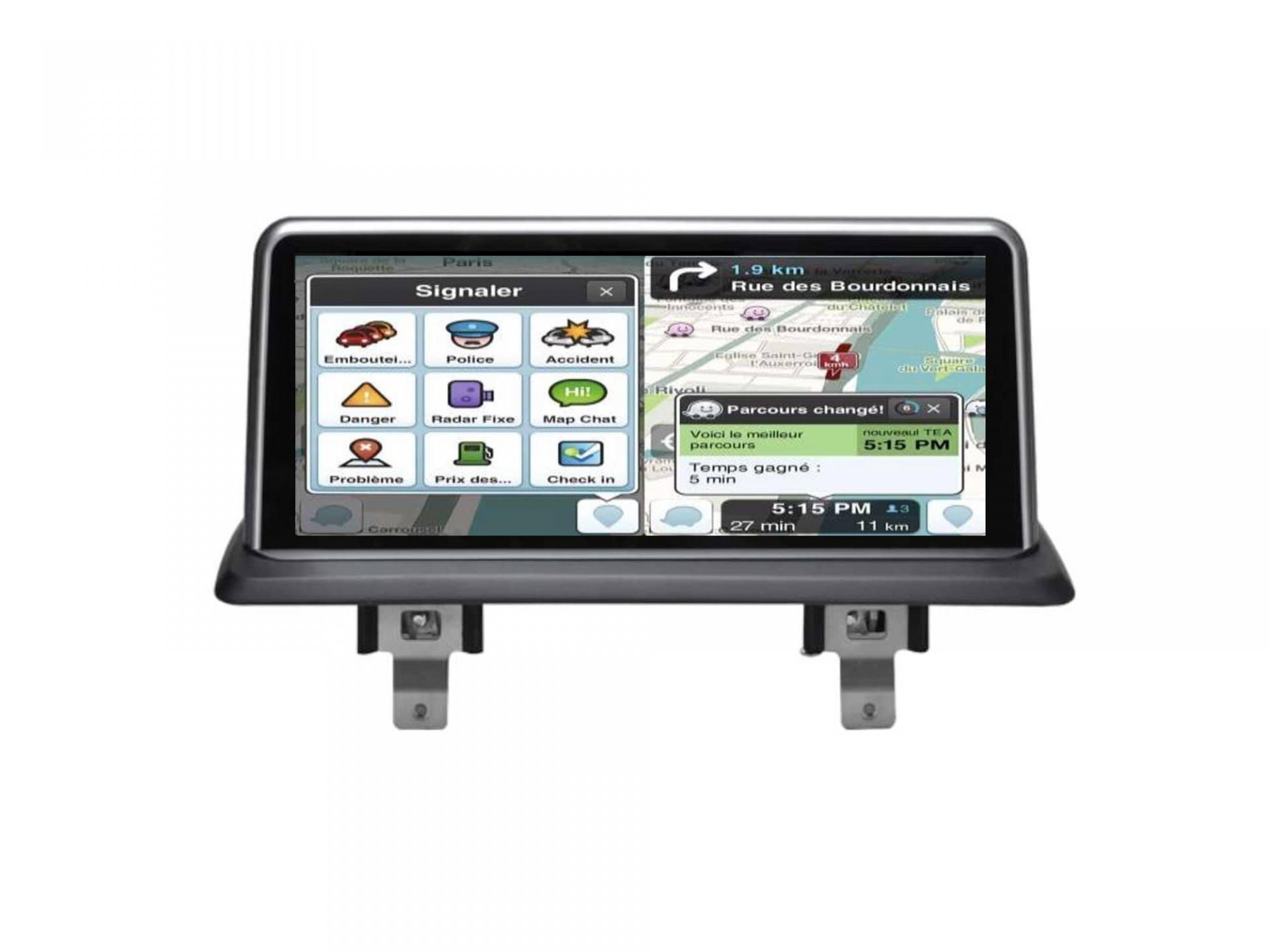 Autoradio tactile GPS Bluetooth Android & Apple Carplay BMW Série 1 E81,  E82, E87, et E88 de 2004 à 2012 + caméra