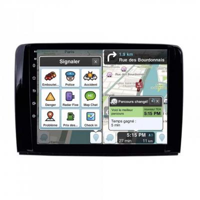 Autoradio full tactile GPS Bluetooth Android & Apple Carplay Mercedes Classe R de 2006 à 2012 + caméra de recul