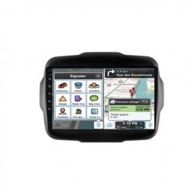 Autoradio Jeep Renegade de 2014 à 2020 full tactile GPS Bluetooth Android & Apple Carplay + caméra de recul