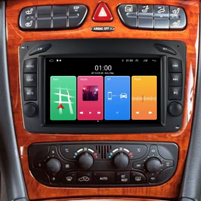 Autoradio Mercedes Classe C W203 Phase 1,Classe G, CLK, Vito et Viano tactile avec boutons GPS Bluetooth Android & Apple Carplay + caméra