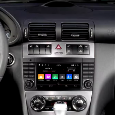 Autoradio Mercedes Classe C W203 Phase 2, Classe G, Classe CLC tactile avec boutons GPS Bluetooth Android & Apple Carplay + caméra de recul