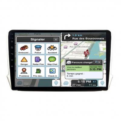 Autoradio full tactile GPS Bluetooth Android & Apple Carplay Peugeot 208 et Peugeot 2008 de 2012 à 2019 + caméra de recul