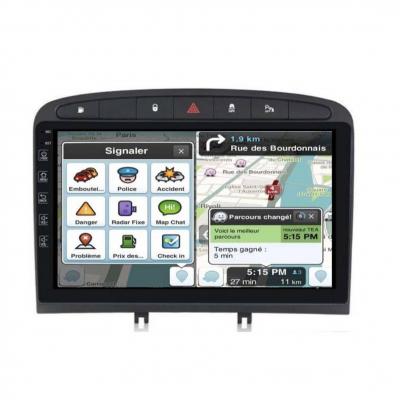 Autoradio full tactile GPS Bluetooth Android & Apple Carplay Peugeot 308, 408 et RCZ de 2007 à 2013 + caméra de recul
