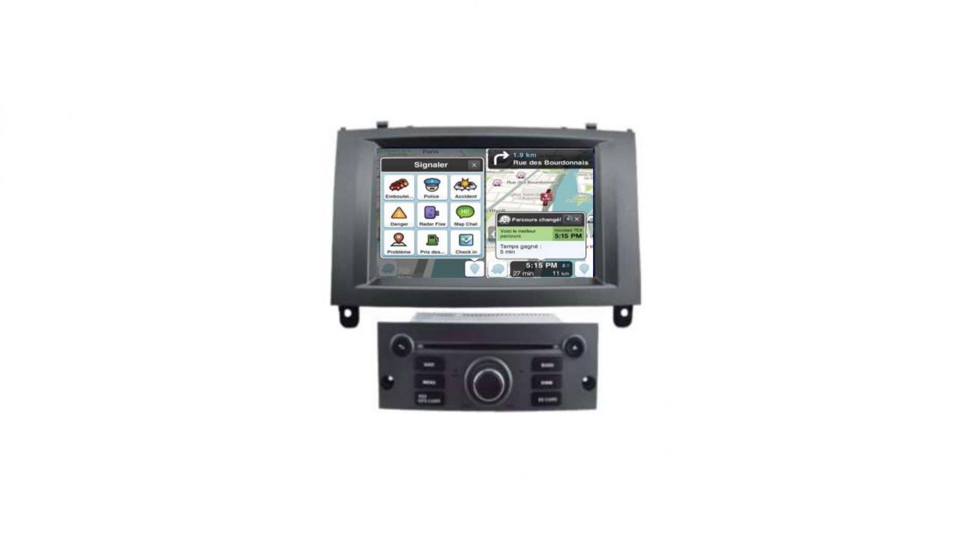 Autoradio tactile GPS Bluetooth Android & Apple Carplay Peugeot