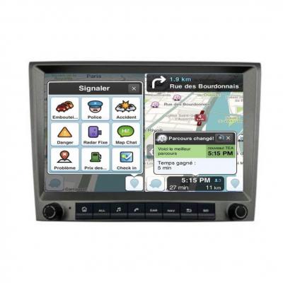 Autoradio gris avec boutons tactile GPS Bluetooth Android & Apple Carplay Porsche Boxster, Cayman, 911,997 et 987 de 2005 à 2012 + caméra de recul