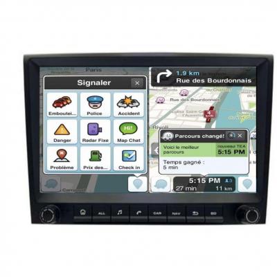 Autoradio noir avec boutons tactile GPS Bluetooth Android & Apple Carplay Porsche Boxster, Cayman, 911,997 et 987 de 2005 à 2012 + caméra