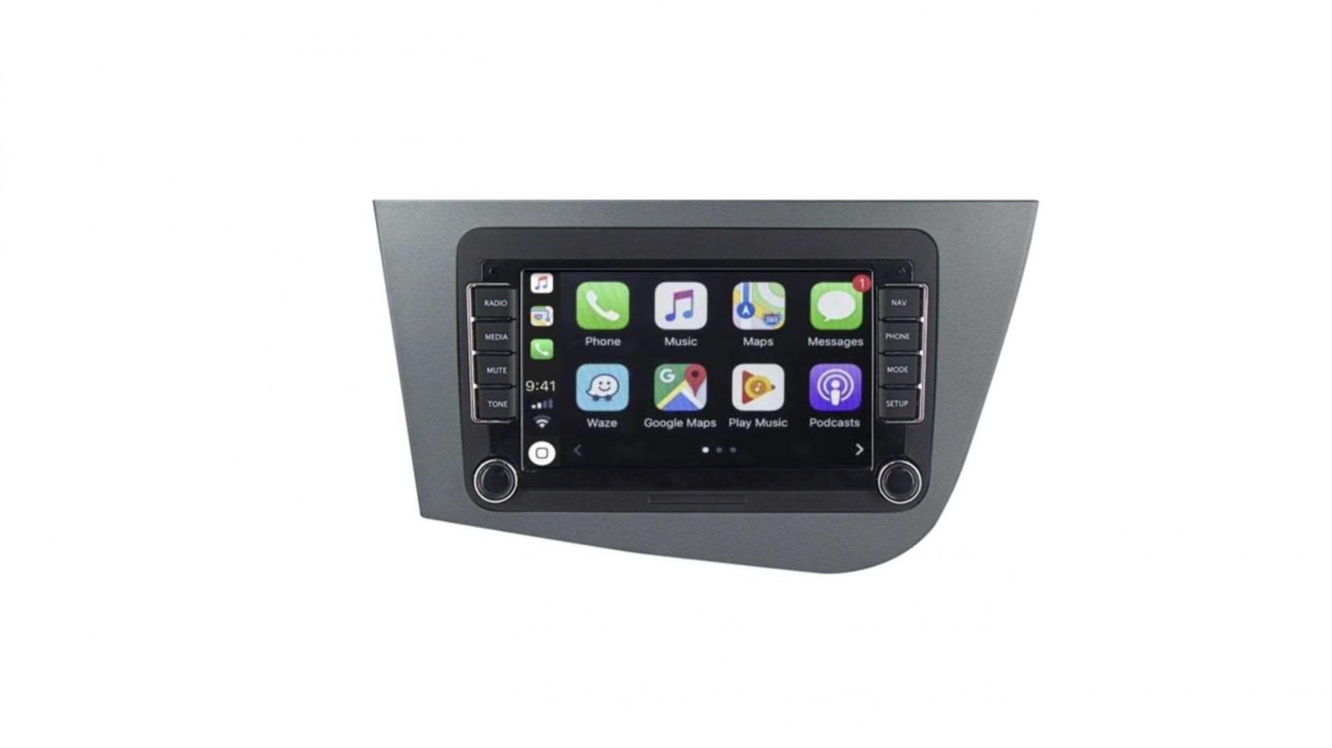 Seat leon autoradio tactile gps bluetooth android apple carplay 5