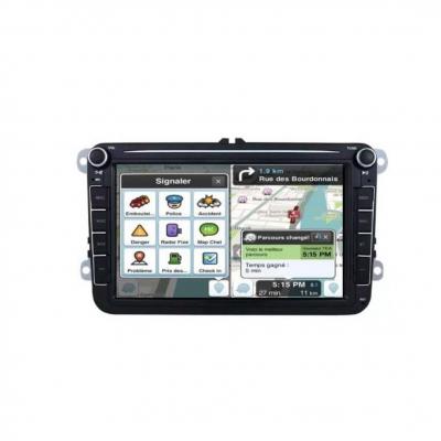 Autoradio tactile GPS Bluetooth Android Apple Carplay VW Golf 5,6,Touran,Tiguan,Passat,Transporter T5,T6,Polo,Scirocco,Beetle,EOS + caméra