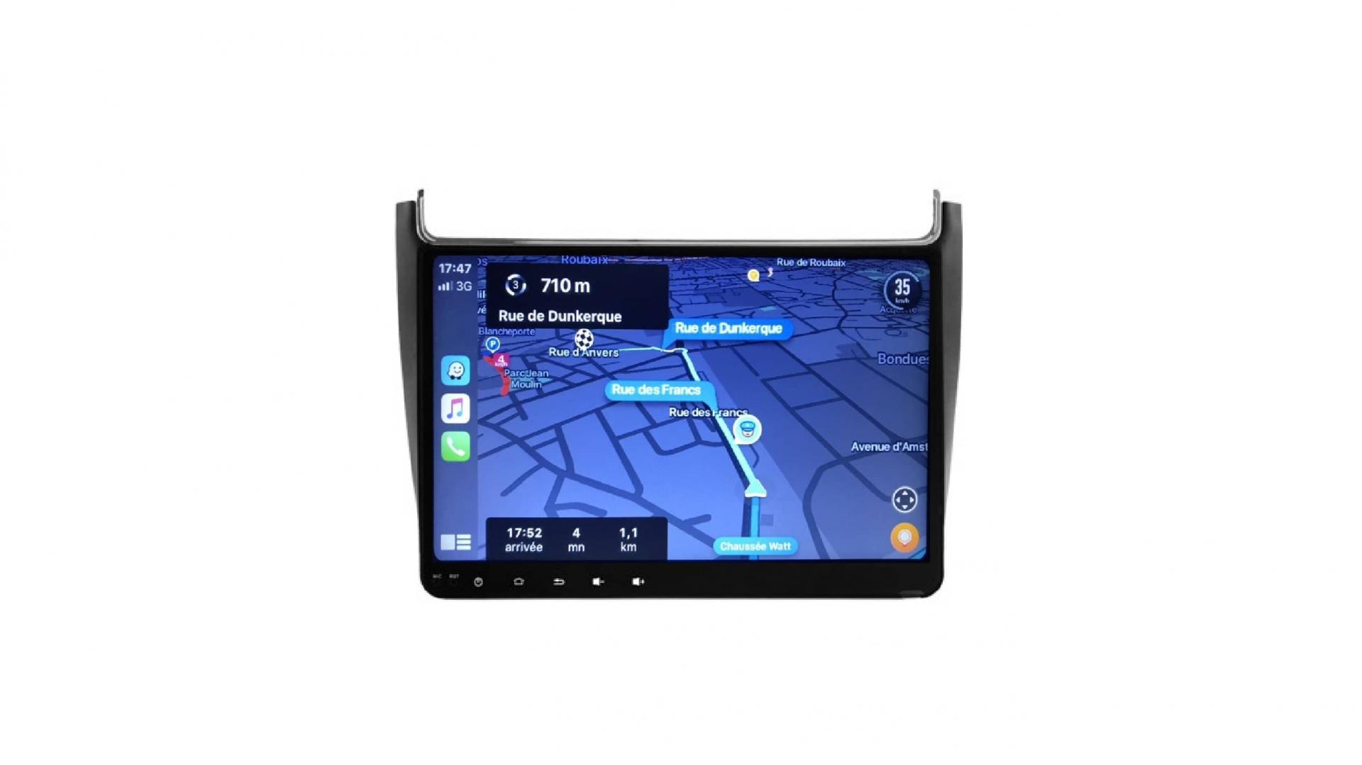 Vw polo autoradio gps bluetooth android auto carplay camera de recul commande au volant4